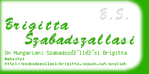 brigitta szabadszallasi business card